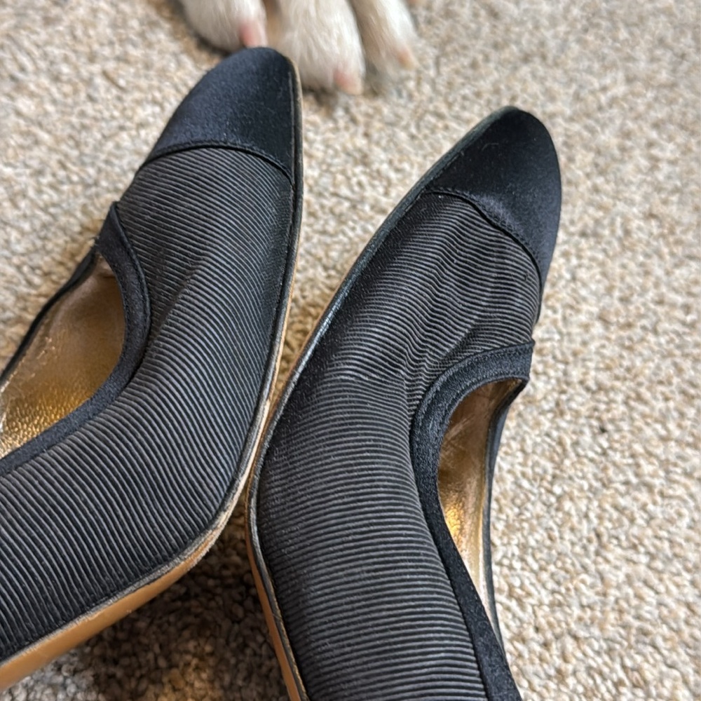 Salvatore Ferragamo | Vintage Sling Back Kitten Heels Pumps in Black Size 9 AA - Picture 9 of 13